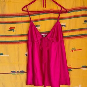 Victoria's Secret Hot Pink Satin Blouse
